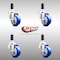 Service Caster 3 Inch 316SS Blue Polyurethane Swivel 1-1/8 Inch Expanding Stem Caster Set SCC SCC-SS316EX20S314-PPUB-BLUE-118-4 - alternate 3